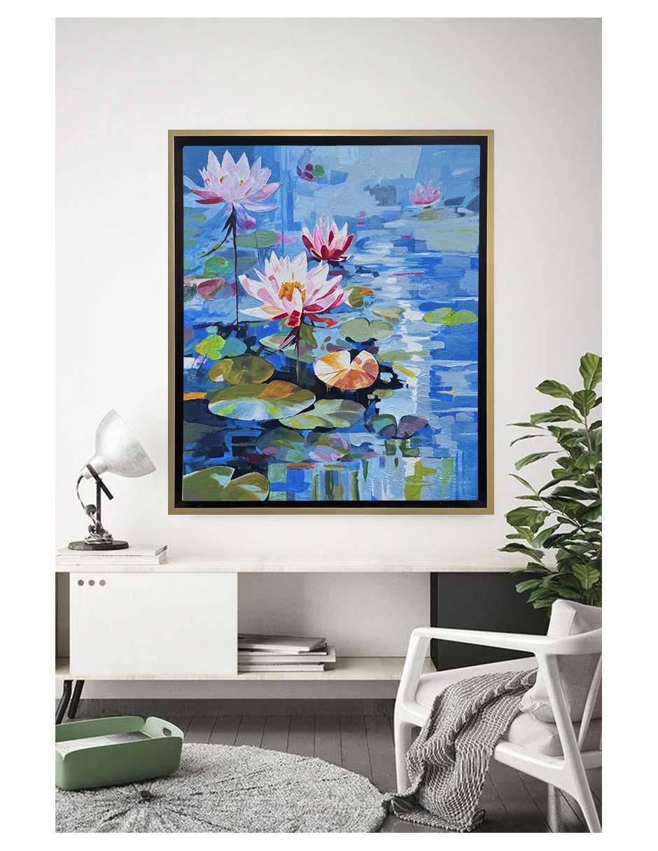 Pintura Jardín Japonés técnica acrílico JARDINES 3