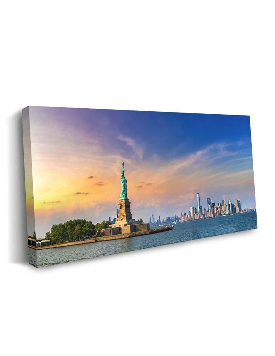 Cuadro decorativo Panorama estatua de la libertad con barniz a registro 2