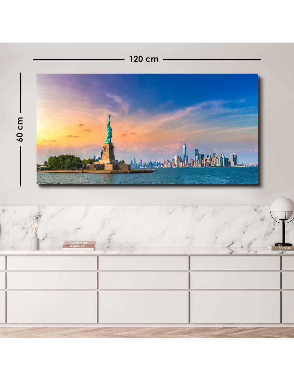 Cuadro decorativo Panorama estatua de la libertad con barniz a registro 5