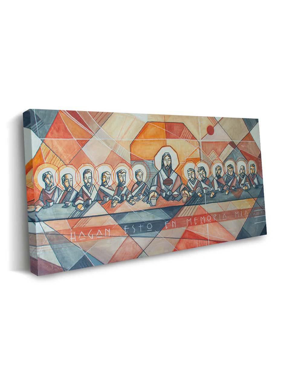 Cuadro decorativo Pintura de Jesucristo y sus discípulos con barniz a registro 2