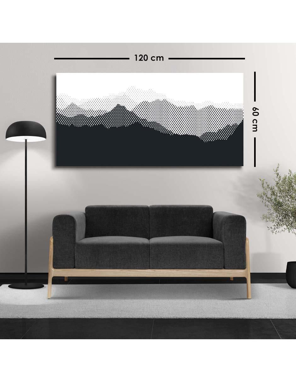 Cuadro decorativo Paisaje de puntos montañosos con barniz a registro 5