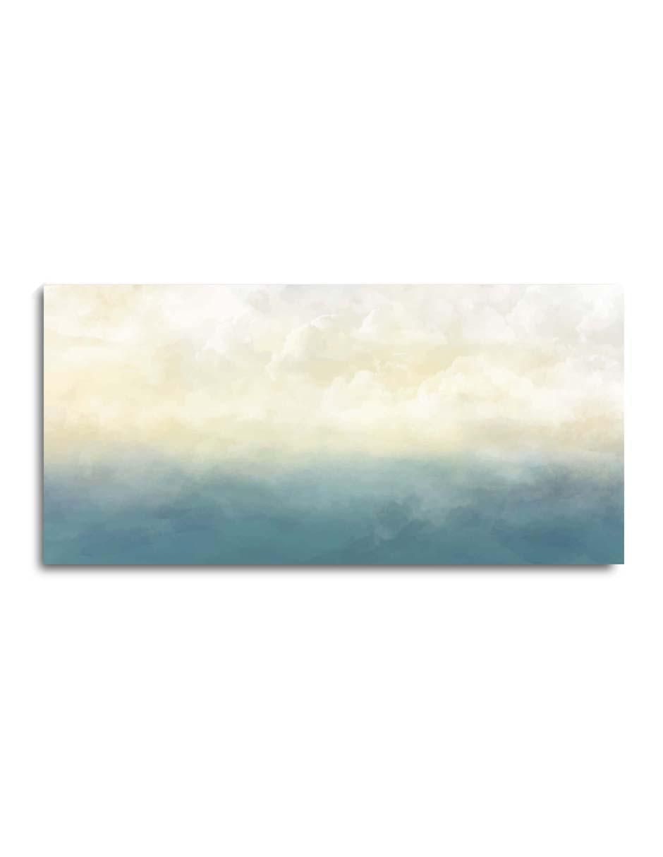 Cuadro decorativo Paisaje marino con cielo y nubes con barniz a registro Cuadro decorativo Paisaje marino con cielo y nubes con barniz a registro