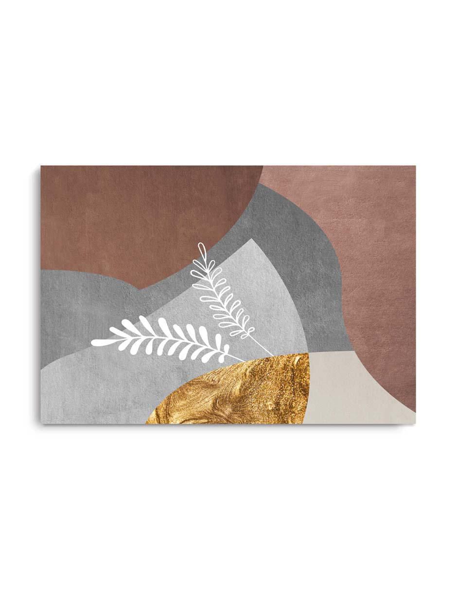 Cuadro decorativo Figura abstracta hojas naturales con barniz a registro