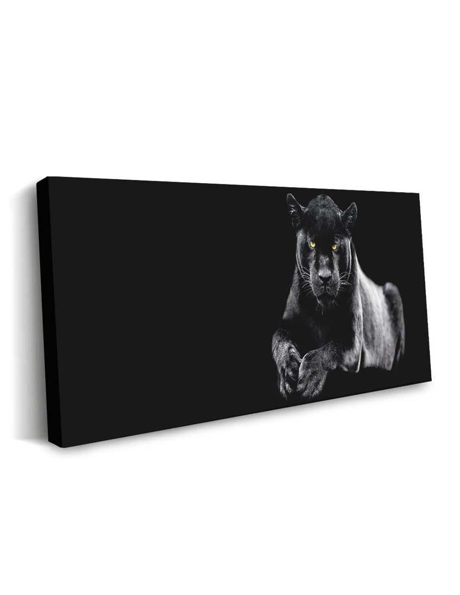 Cuadro decorativo Puma en la obscuridad con barniz a registro 2