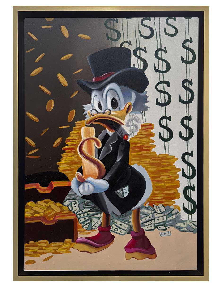 Pintura Ricky Riquín técnica acrílico Money