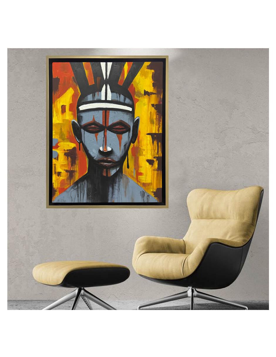 Pintura Sebaz técnica acrílico Tribal 3