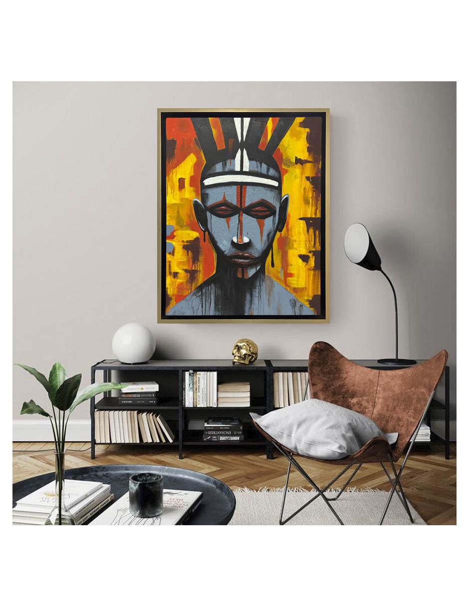 Pintura Sebaz técnica acrílico Tribal 5