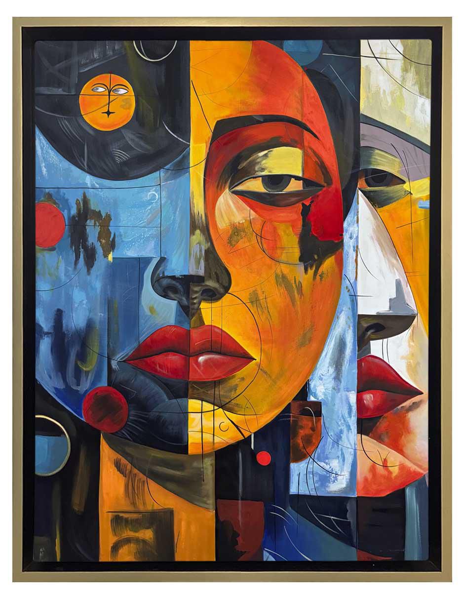 Pintura Similitudes técnica acrílico Caras