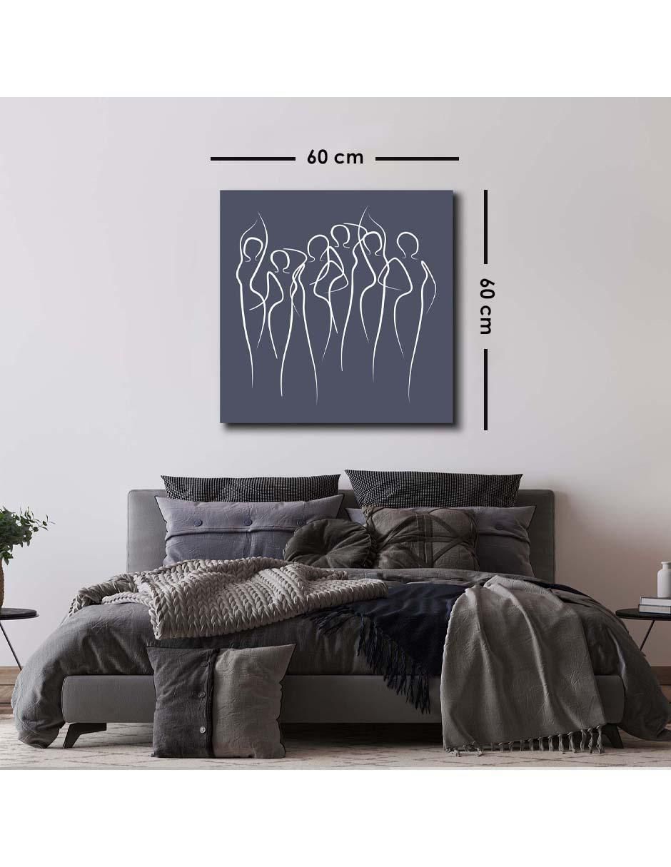Cuadro decorativo Silueta de mujeres en agrupación con barniz a registro 5
