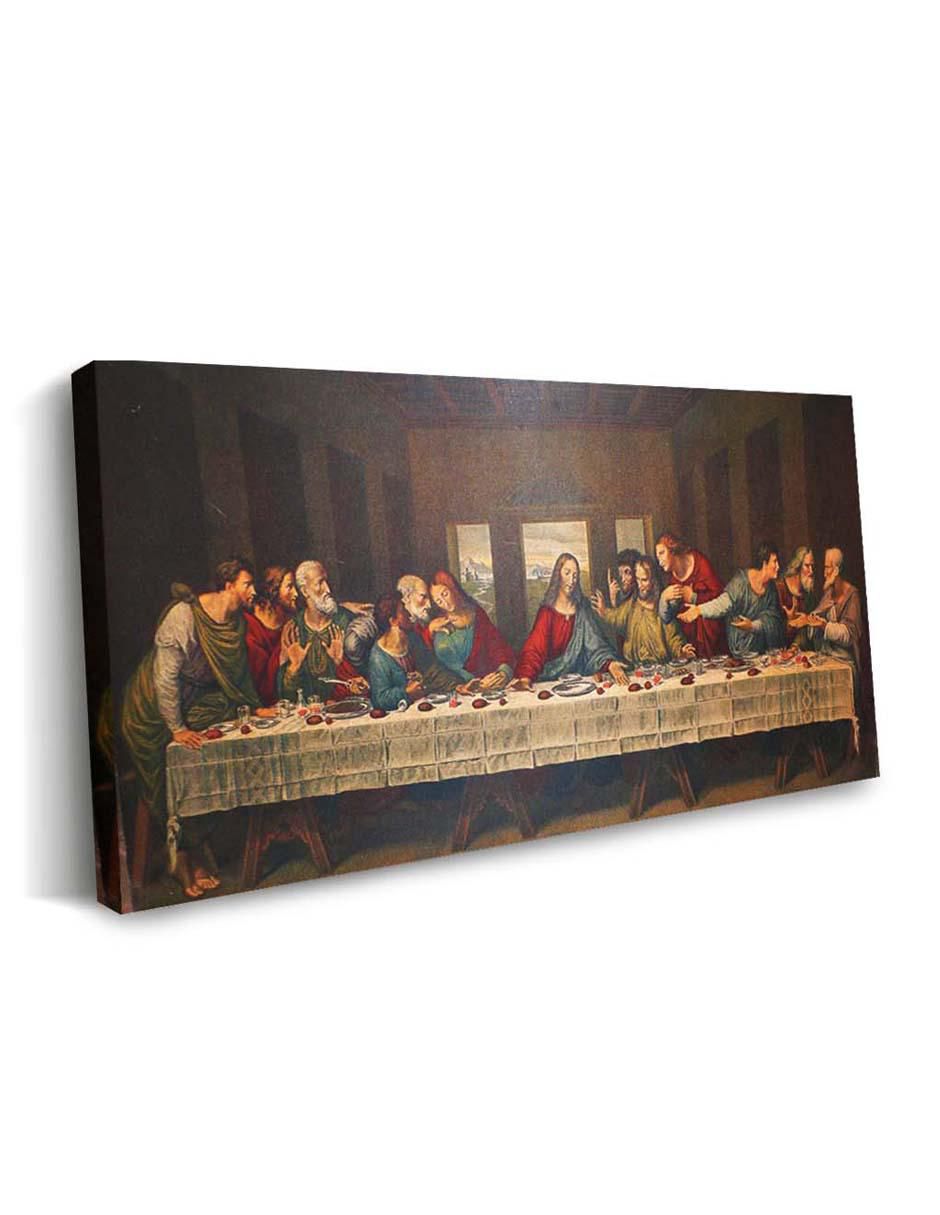 Cuadro decorativo Última cena vintage con barniz a registro