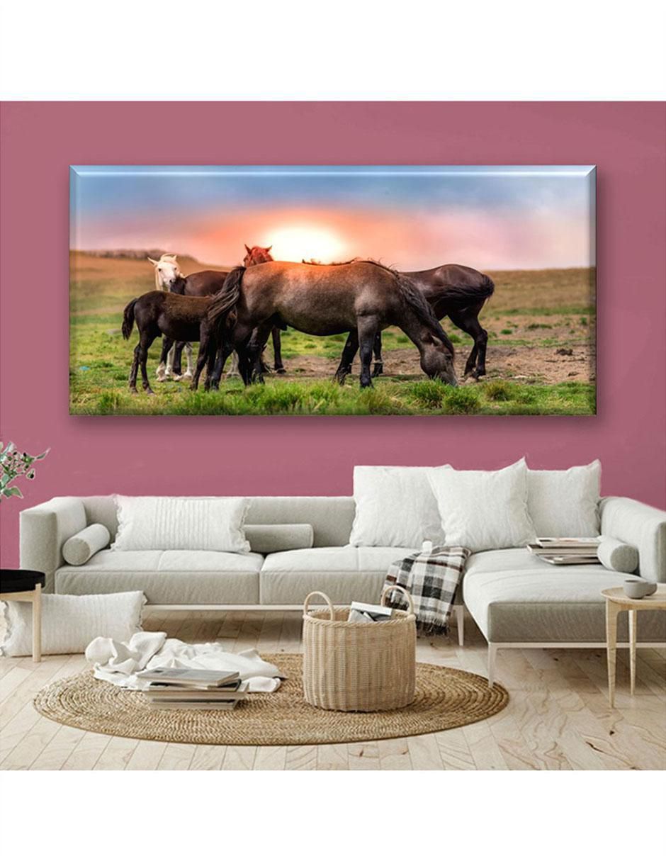 Cuadro decorativo Caballos al atardecer 4