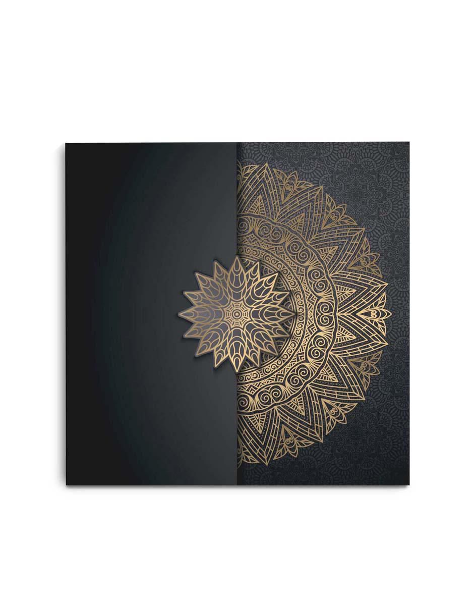 Cuadro decorativo Canvas Art Mandala elegante con barniz a registro