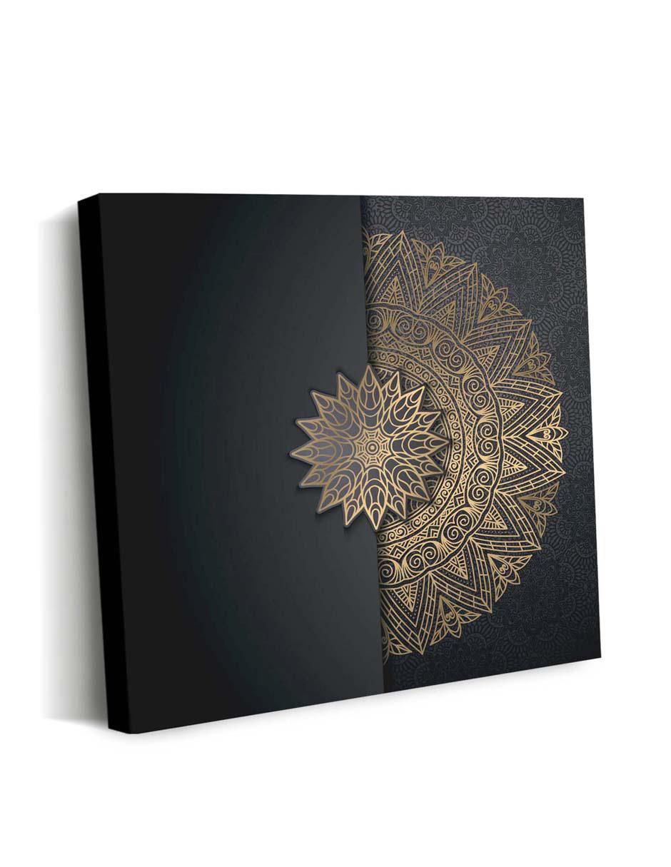 Cuadro decorativo Canvas Art Mandala elegante con barniz a registro