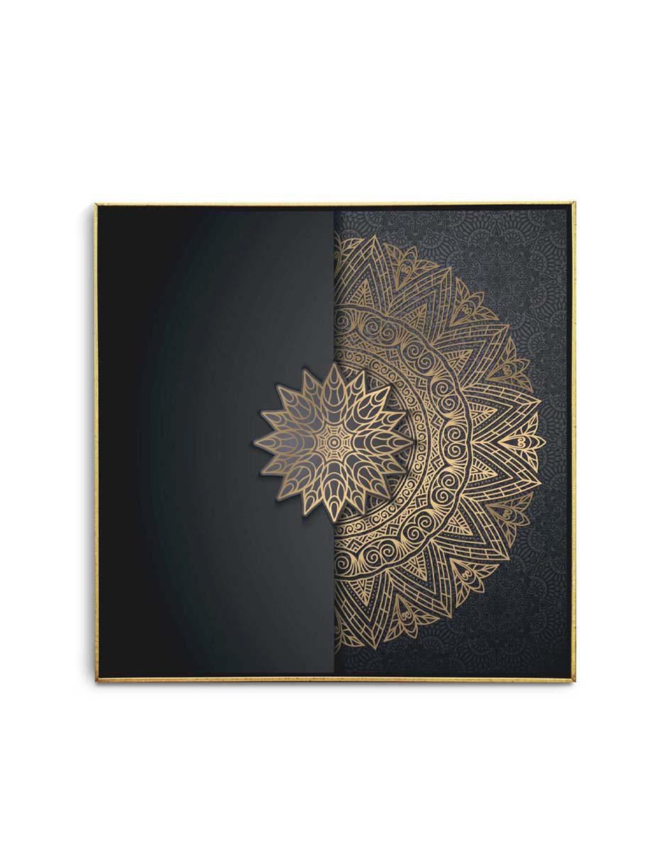 Cuadro decorativo Mandala elegante con barniz a registro