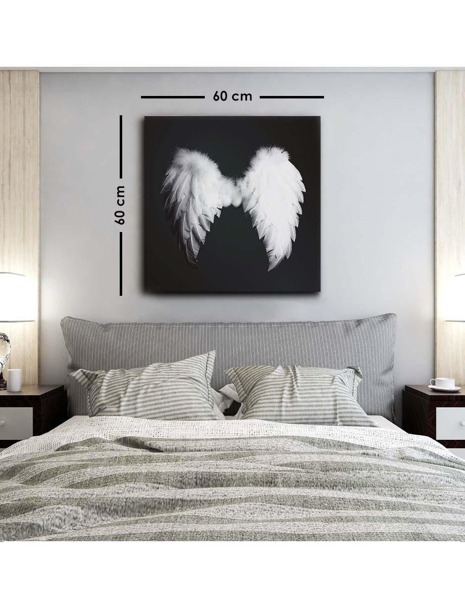 Cuadro decorativo Canvas Art Ala de ángel esponjosas con barniz a registro