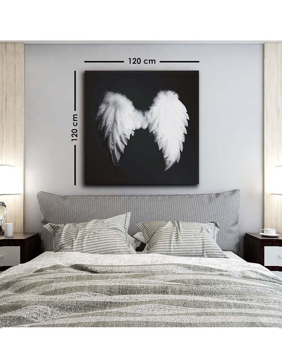 Cuadro decorativo Canvas Art Ala de ángel esponjosas con barniz a registro