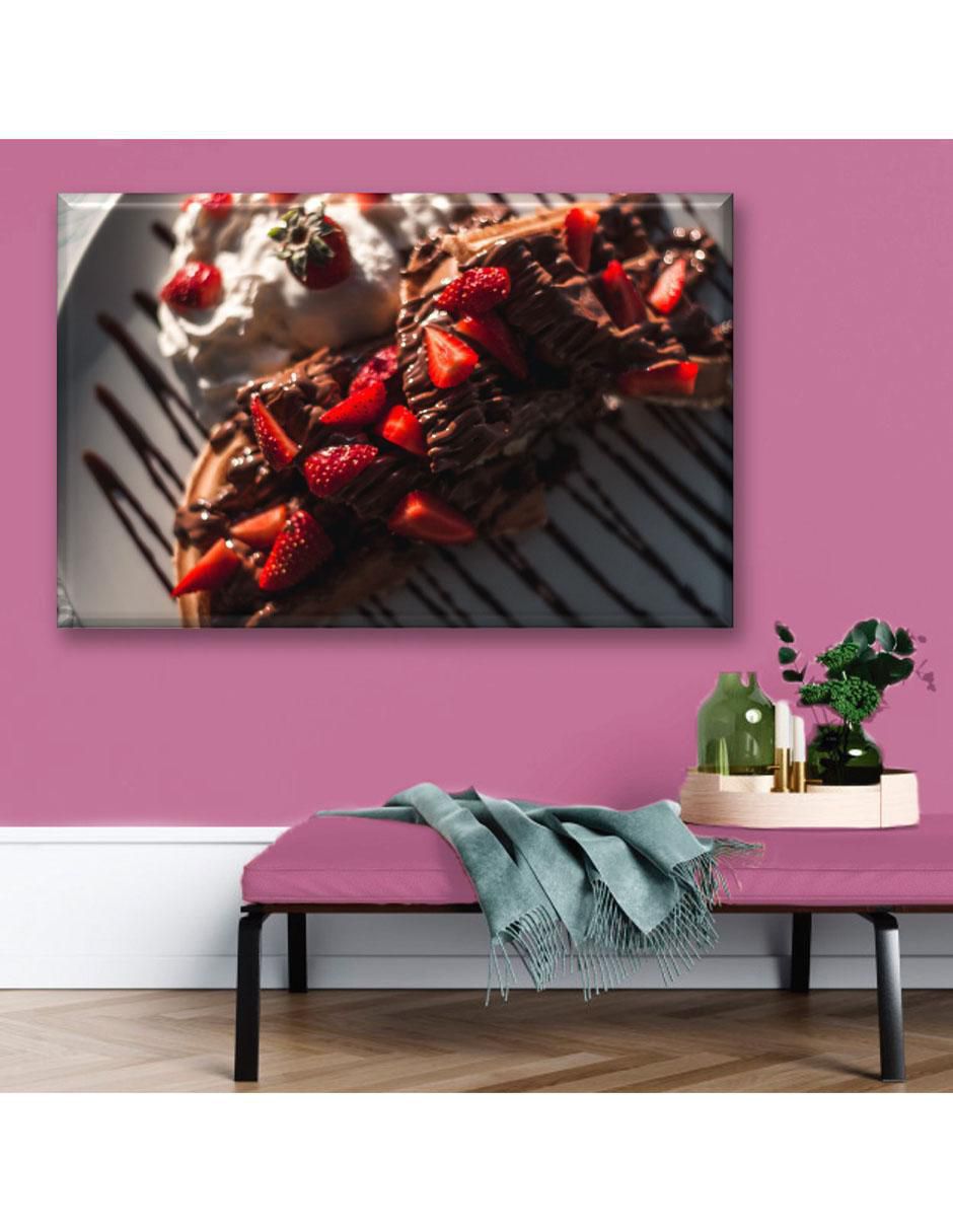 Cuadro decorativo waffles con chocolate 2