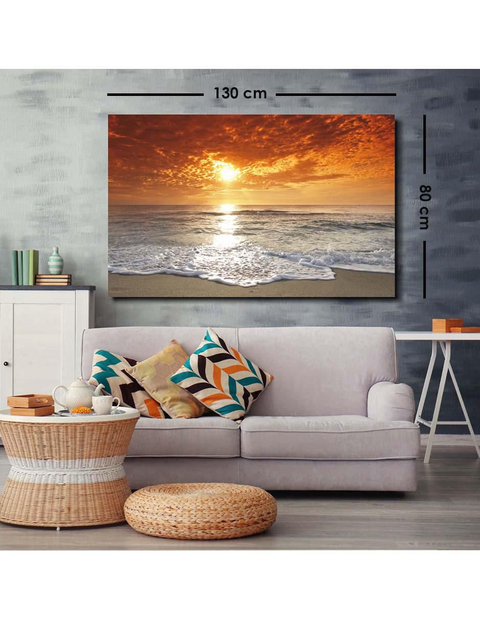 Cuadro decorativo Apuesta de sol en el mar con barniz a registro 5