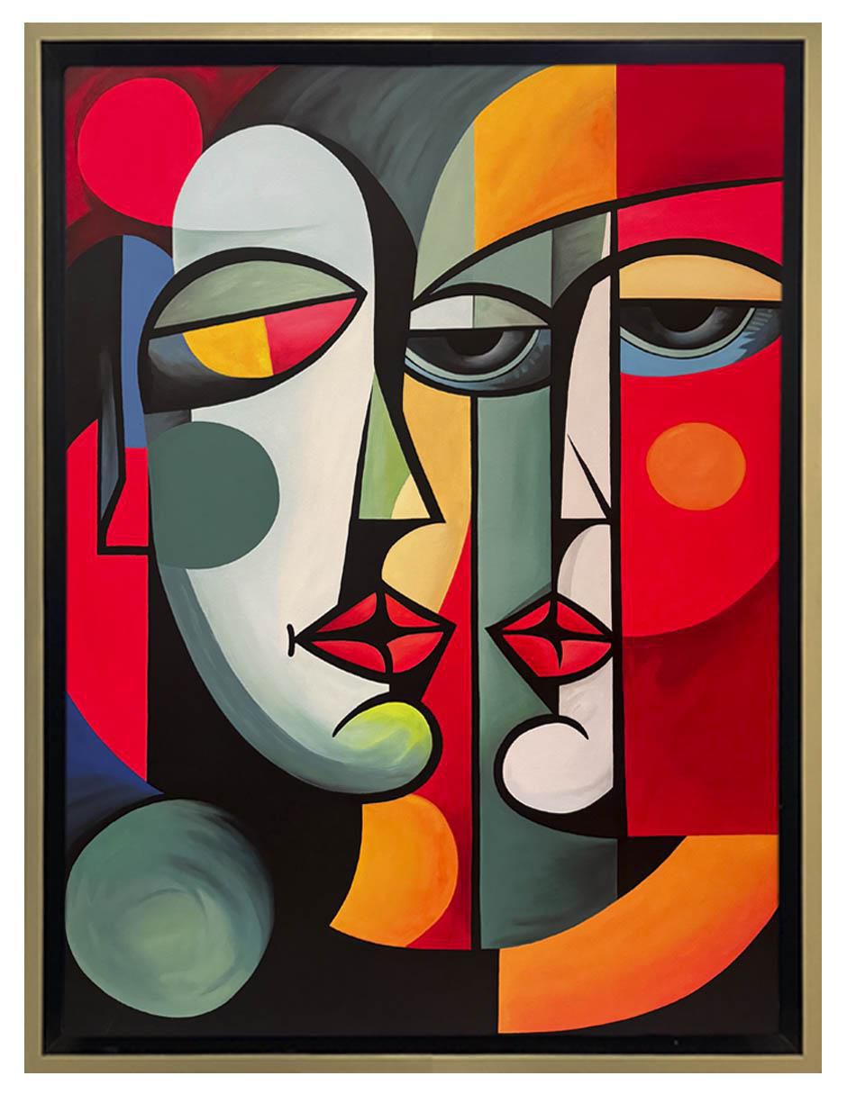 Pintura Tú mi reflejo técnica acrílico Faces Pintura Tú mi reflejo técnica acrílico Faces