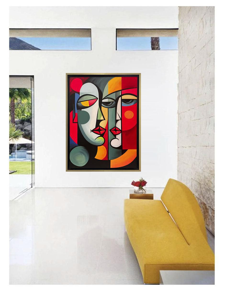 Pintura Tú mi reflejo técnica acrílico Faces 3