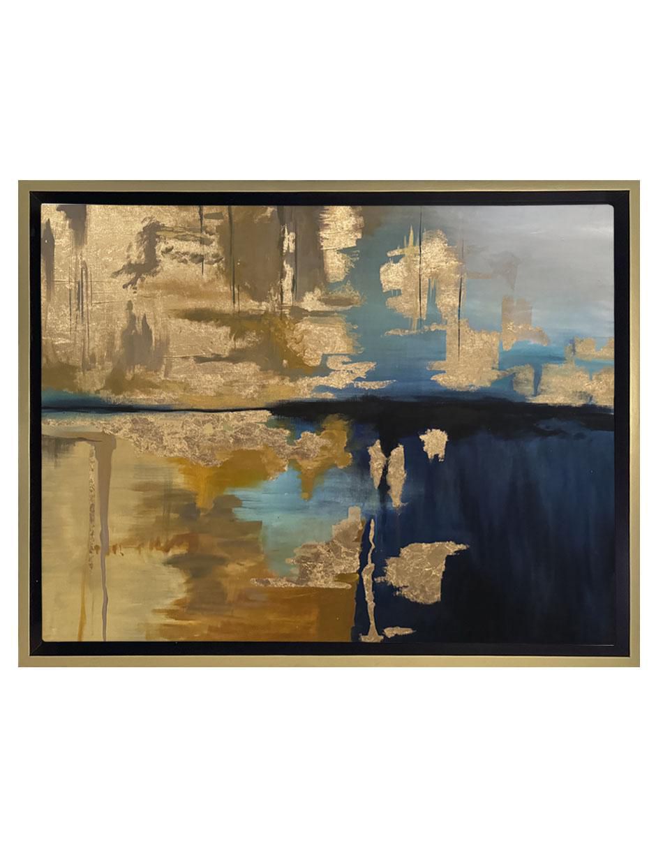 Pintura Cielo de oro técnica mixta