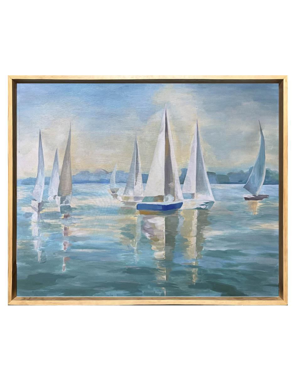 Pintura Veleros técnica acrílico