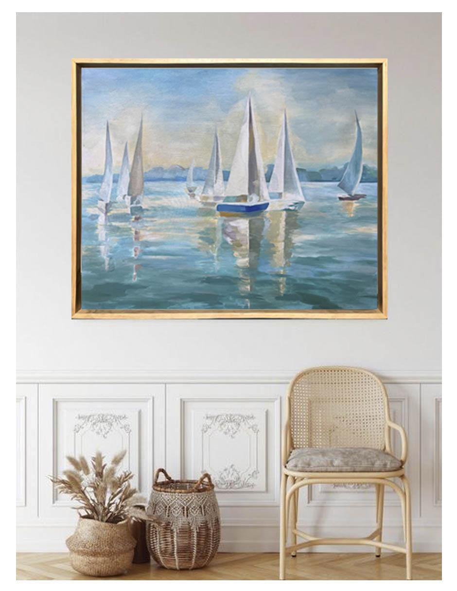 Pintura Veleros técnica acrílico 3