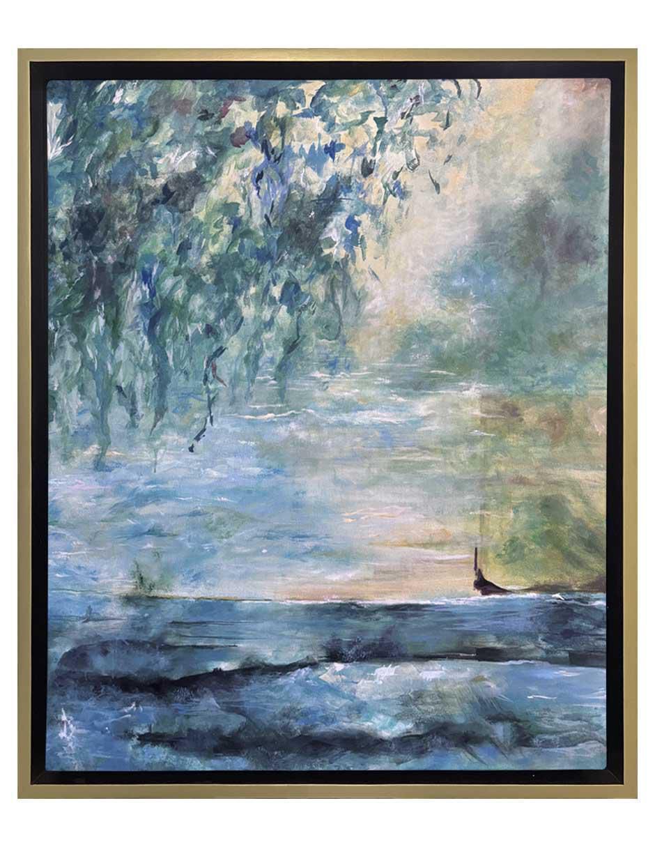 Pintura Laguna técnica acrílico