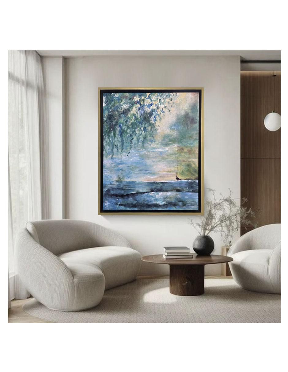Pintura Laguna técnica acrílico 2