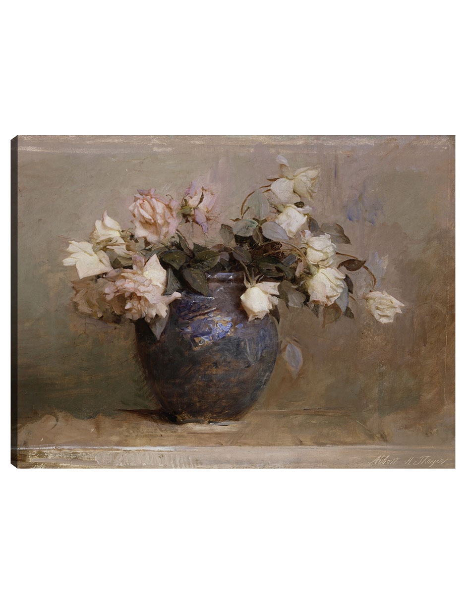 Cuadro decorativo Rosas (1890) Handerson técnica mixta Floreros