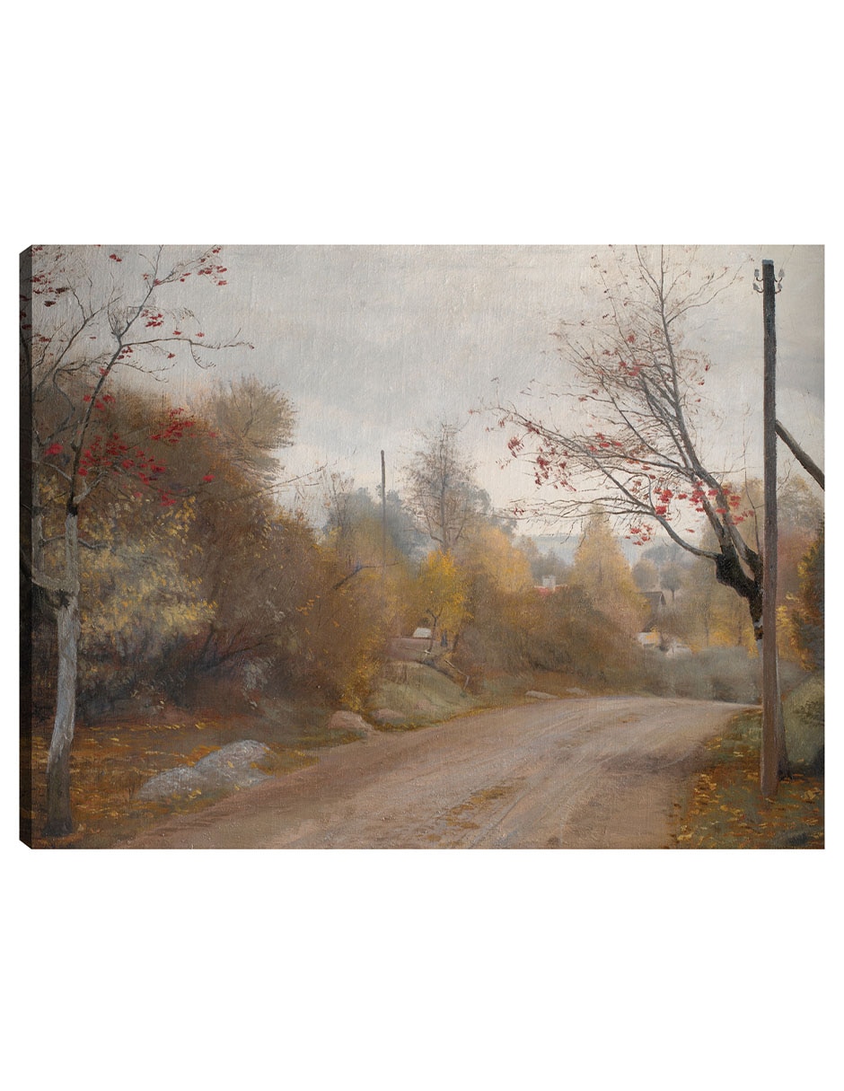 Cuadro decorativo La carretera de Mogenstrup, Zelanda. Otoño (1888) técnica mixta Caminos