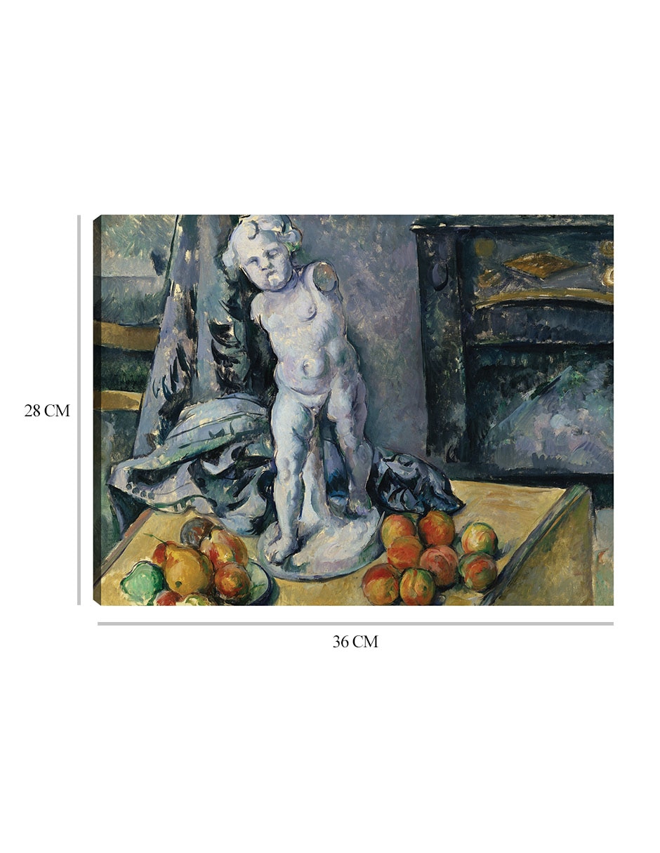 Cuadro decorativo Naturaleza muerta con estatuilla (década de 1890) técnica mixta 3