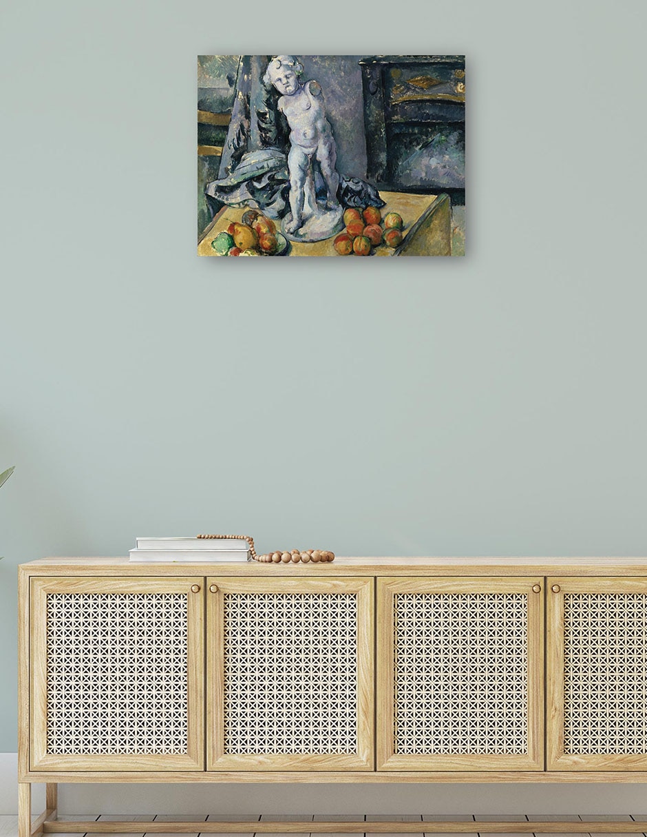 Cuadro decorativo Naturaleza muerta con estatuilla (década de 1890) técnica mixta 4