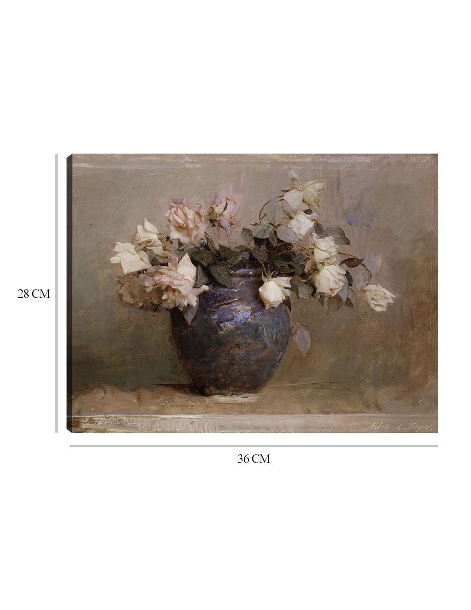 Cuadro decorativo Rosas (1890) Handerson técnica mixta Floreros 2