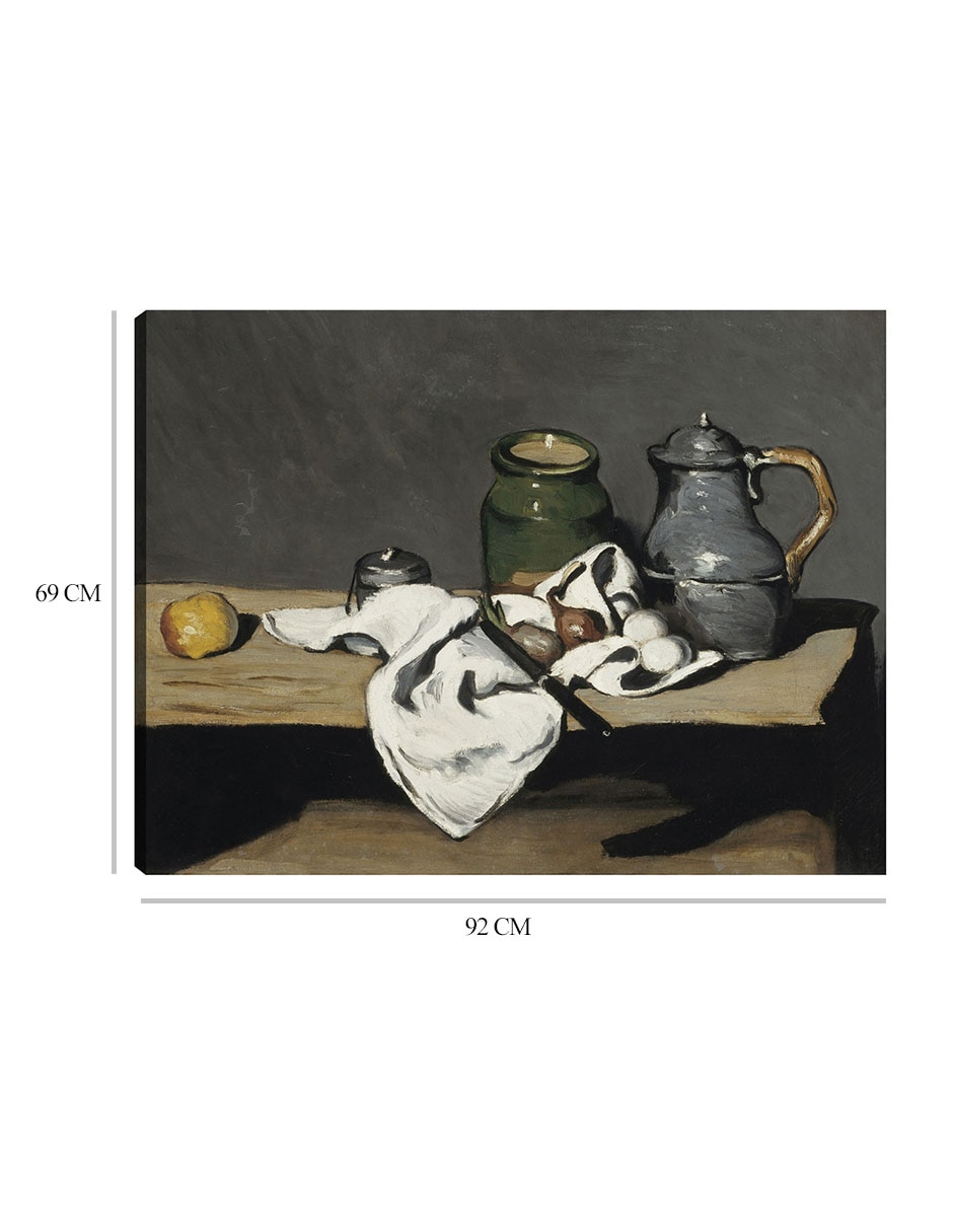 Cuadro decorativo Bodegón con tetera (1867 - 1869) técnica mixta 2