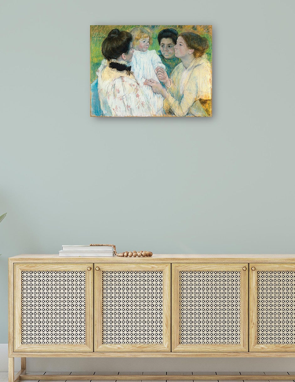 Cuadro decorativo Mujeres admirando a un niño (1897) técnica mixta Gente 4