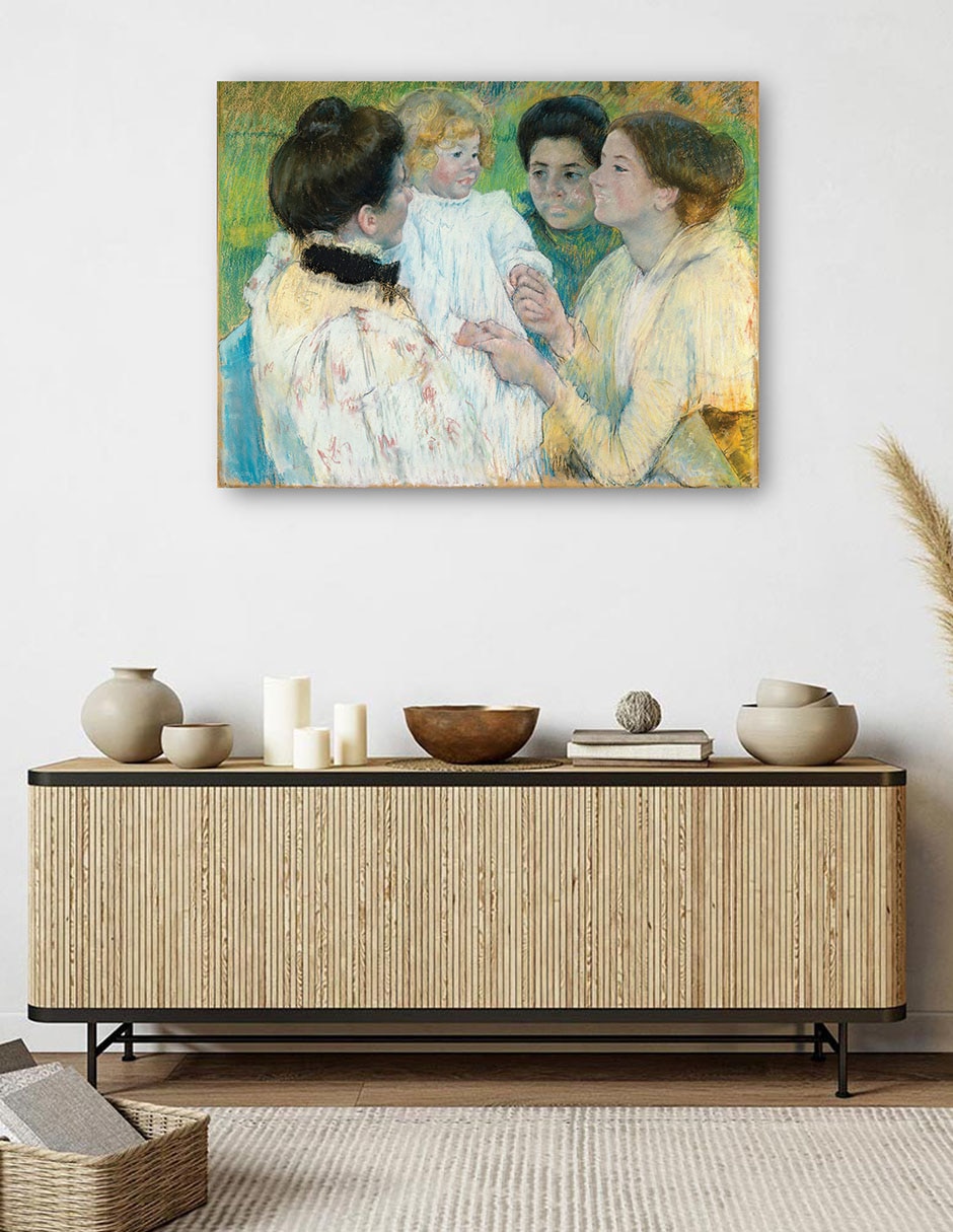Cuadro decorativo Mujeres admirando a un niño (1897) técnica mixta Gente 5