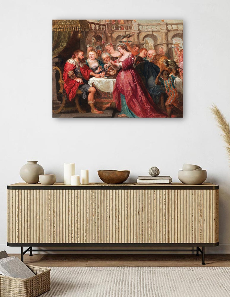 Cuadro decorativo La fiesta de Herodes (hacia 1638-1640) técnica mixta Religión y Espiritualidad 5