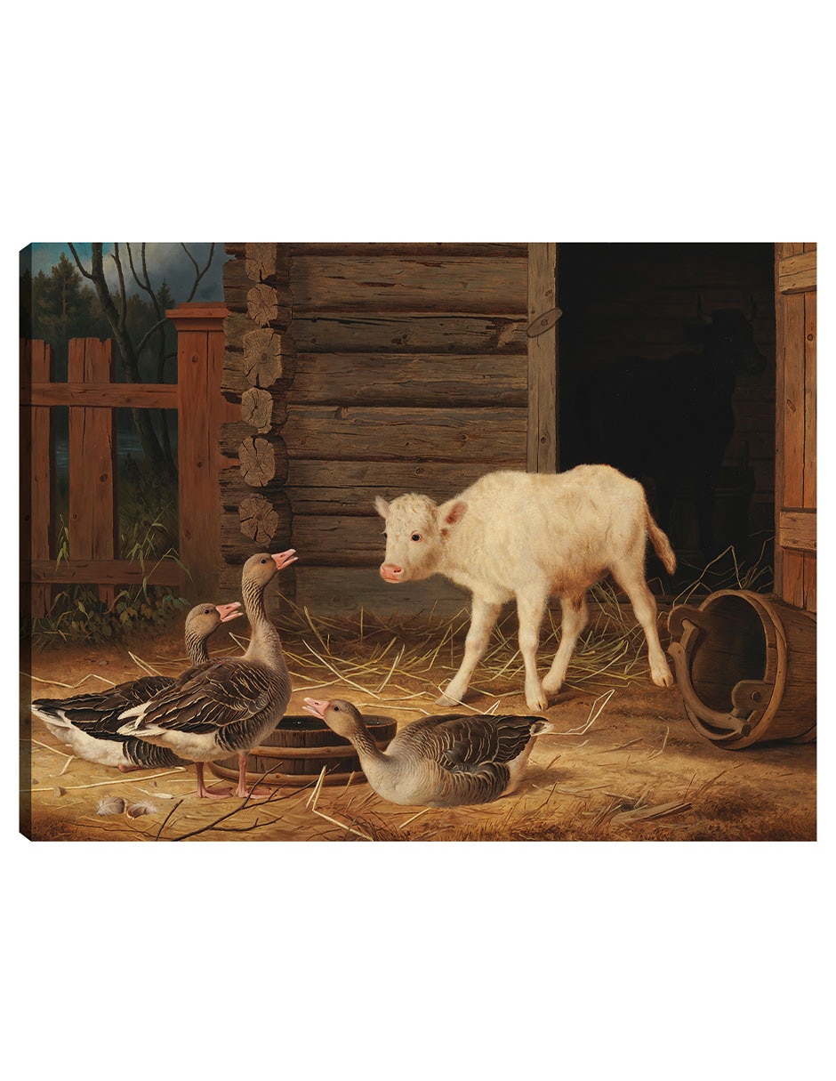 Cuadro decorativo La sorpresa (1880) técnica mixta Animales Domésticos Cuadro decorativo La sorpresa (1880) técnica mixta Animales Domésticos
