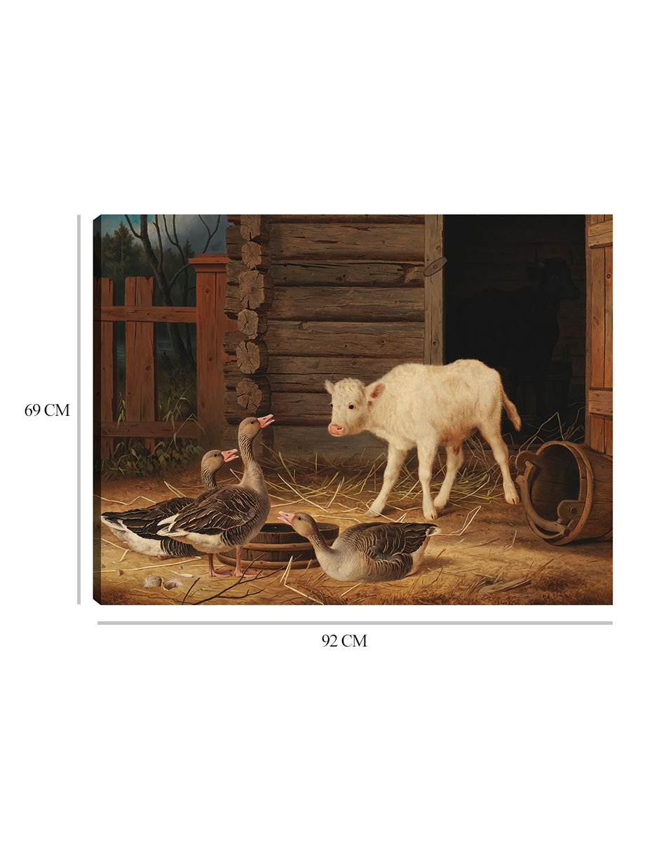 Cuadro decorativo La sorpresa (1880) técnica mixta Animales Domésticos 8