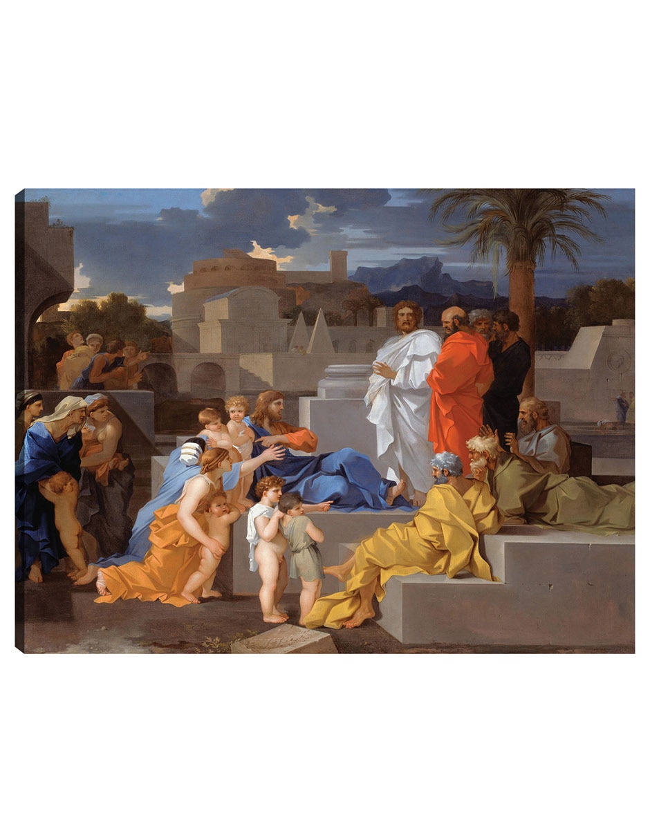 Cuadro decorativo Cristo recibiendo a los niños (c. 1655) técnica mixta Religión y Espiritualidad