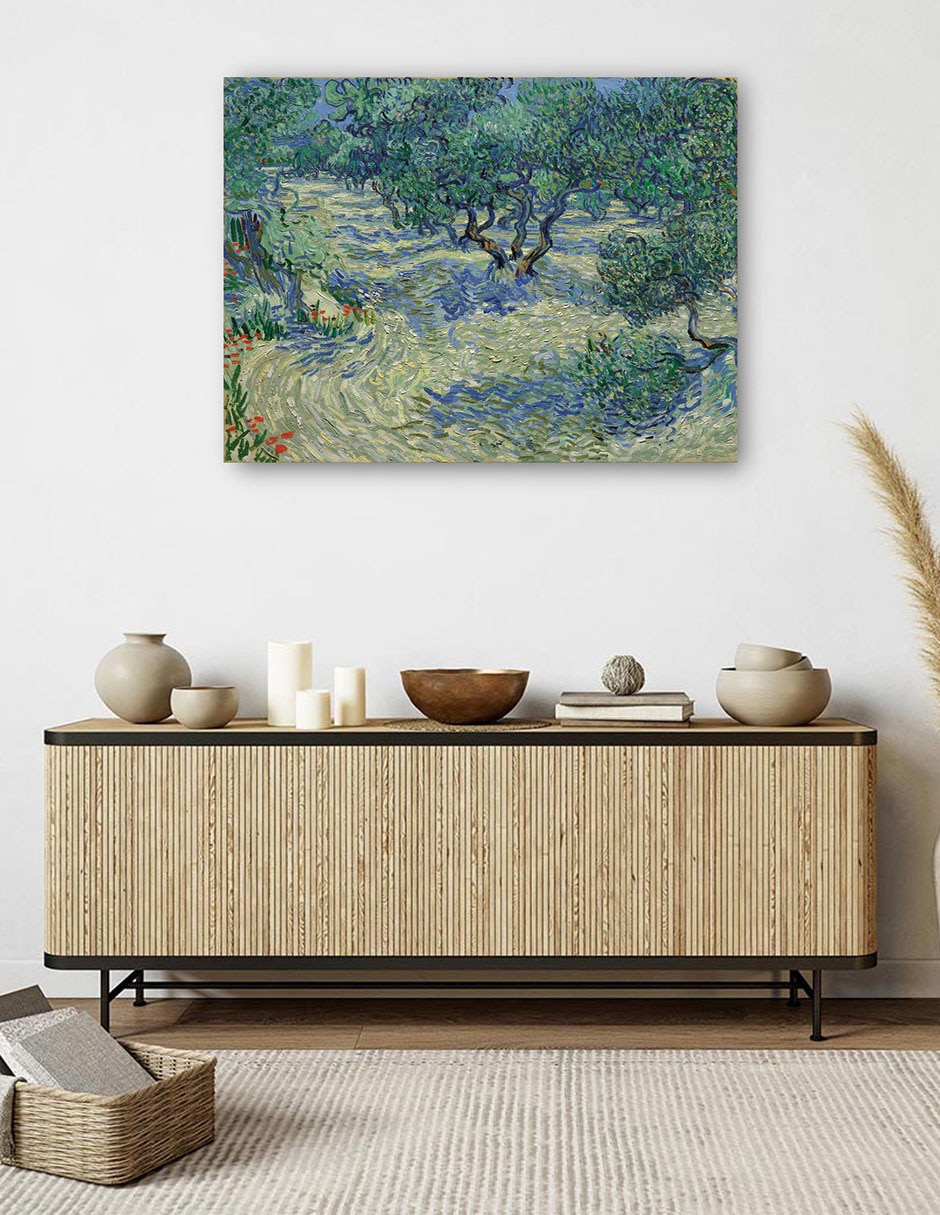 Cuadro decorativo Huerto de olivos técnica mixta Campos 5
