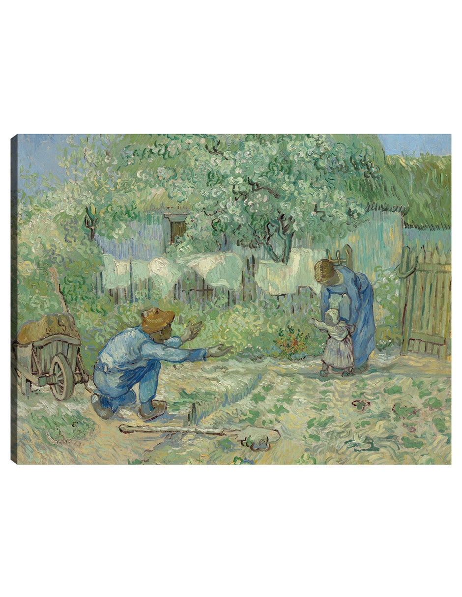 Cuadro decorativo Primeros pasos, después de Millet (1890) técnica mixta Gente Cuadro decorativo Primeros pasos, después de Millet (1890) técnica mixta Gente
