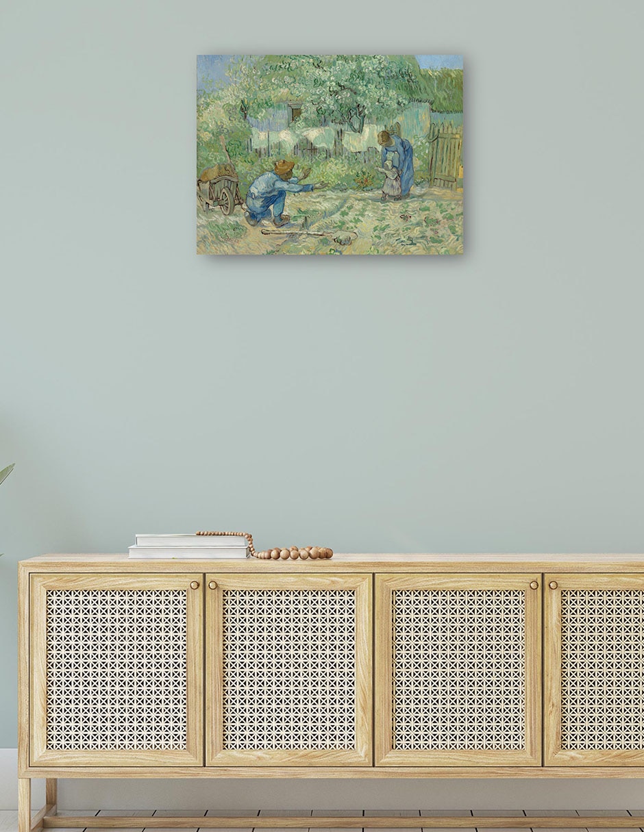 Cuadro decorativo Primeros pasos, después de Millet (1890) técnica mixta Gente 5