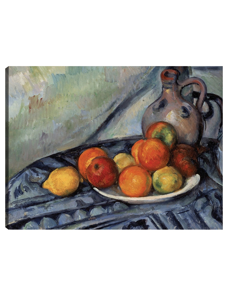 Cuadro decorativo Fruta y una jarra sobre una mesa (hacia 1890) técnica mixta Cuadro decorativo Fruta y una jarra sobre una mesa (hacia 1890) técnica mixta