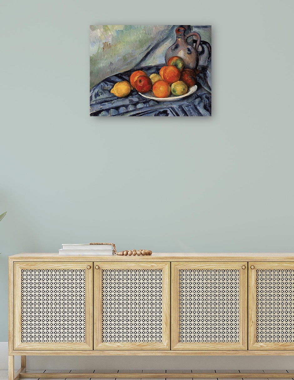 Cuadro decorativo Fruta y una jarra sobre una mesa (hacia 1890) técnica mixta 4