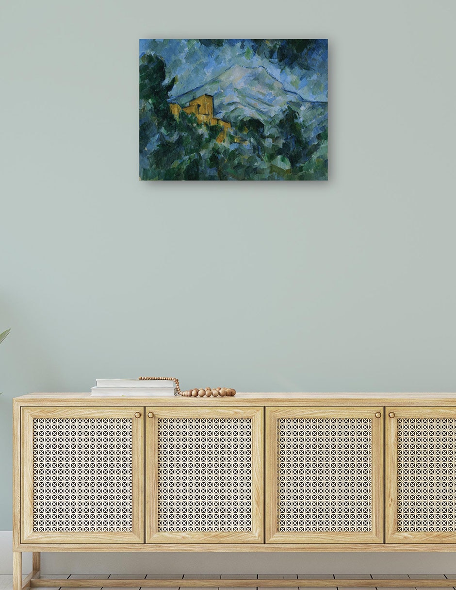 Cuadro decorativo Mont Sainte-Victoire y Castillo Negro técnica mixta Campos 4