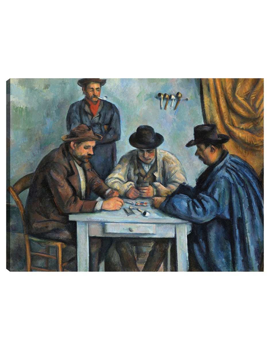 Cuadro decorativo Los jugadores de cartas (1890-1892) técnica mixta Gente Cuadro decorativo Los jugadores de cartas (1890-1892) técnica mixta Gente