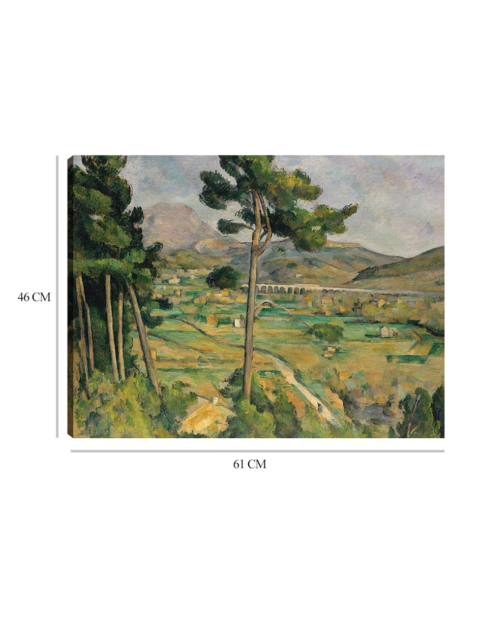 Cuadro decorativo Mont Sainte-Victoire y el viaducto del Arco del Valle del Río (1882-1885) técnica mixta Campos 2