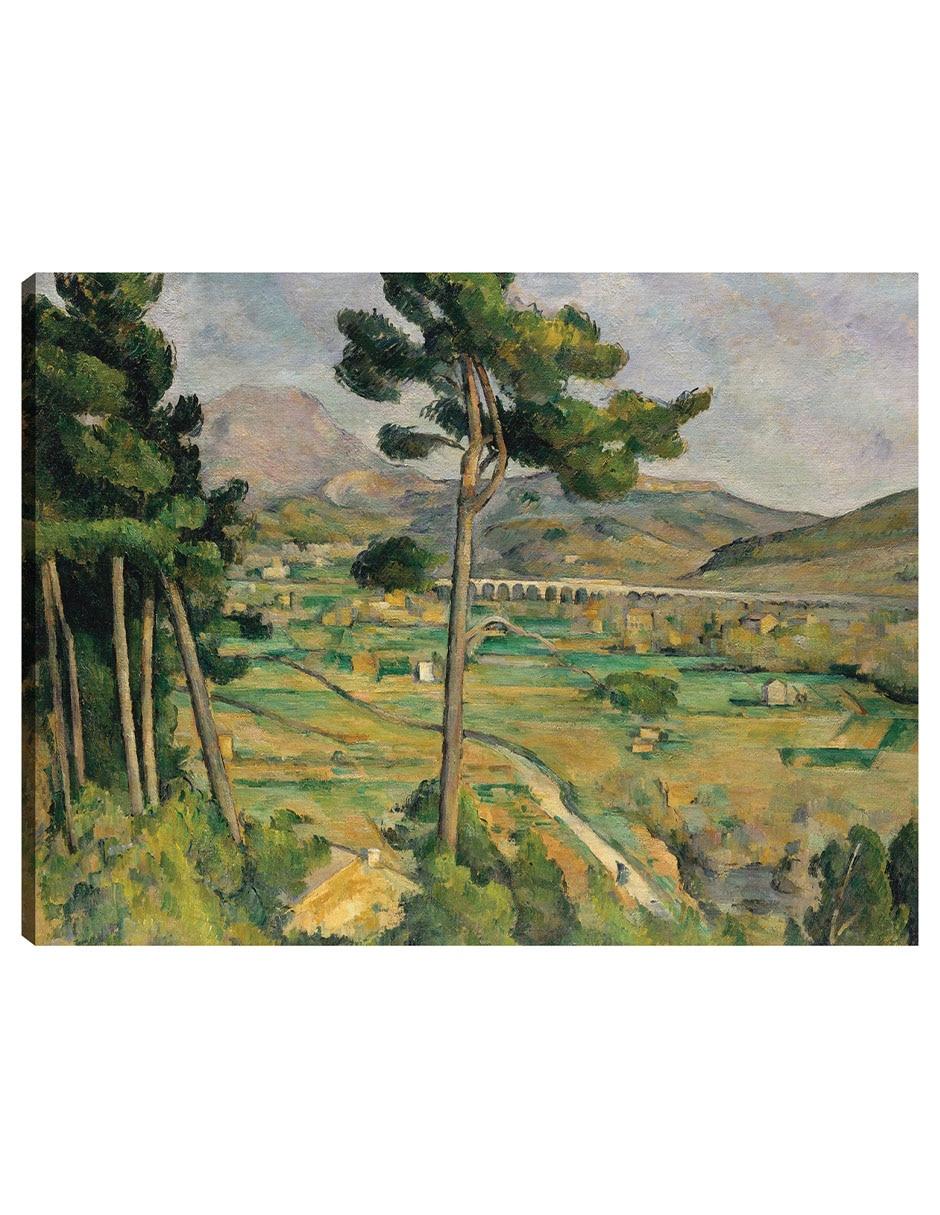 Cuadro decorativo Mont Sainte-Victoire y el viaducto del Arco del Valle del Río (1882-1885) técnica mixta Campos